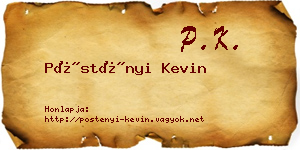 Pöstényi Kevin névjegykártya